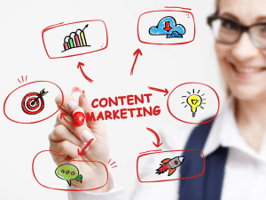 Aesthetic clinic marketing tips shown on laptop screen – build trust and visibility with strategic content marketing for your med spa. Ask Salterra how to start!